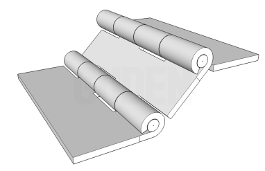 A double pin hinge