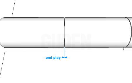 End Play is slight gap between knuckles