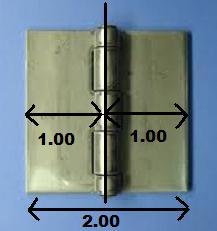 Hinge open width and leaf width