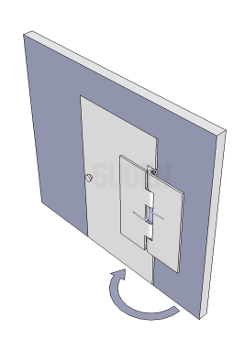 loaded to close spring hinge mounted to close the door