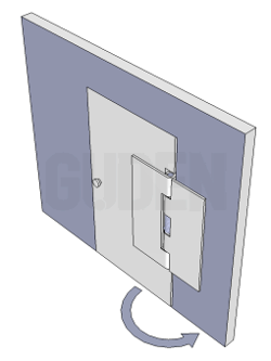 loaded to open spring hinge mounted to open the door