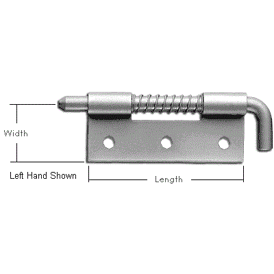 Guden Photo of H9295LH-02 Plain Steel Latch Hinge