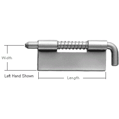 Guden Photo of 9295LH-02 Plain Steel Latch Hinge