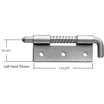 Guden Photo of H9295LH-02 Plain Steel Latch Hinge