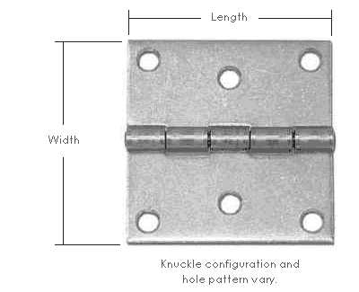 Stainless Steel Square Butt Hinges With Holes